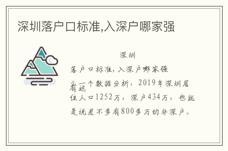 深圳落戶(hù)口標(biāo)準(zhǔn),入深戶(hù)哪家強(qiáng)