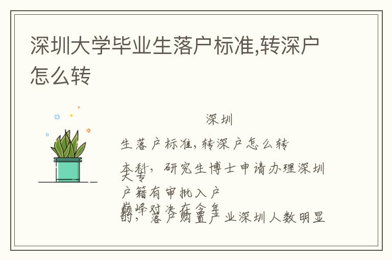 深圳大學(xué)畢業(yè)生落戶標準,轉(zhuǎn)深戶怎么轉(zhuǎn)