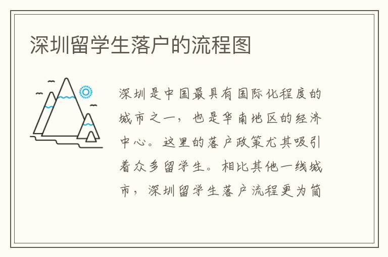 深圳留學生落戶的流程圖